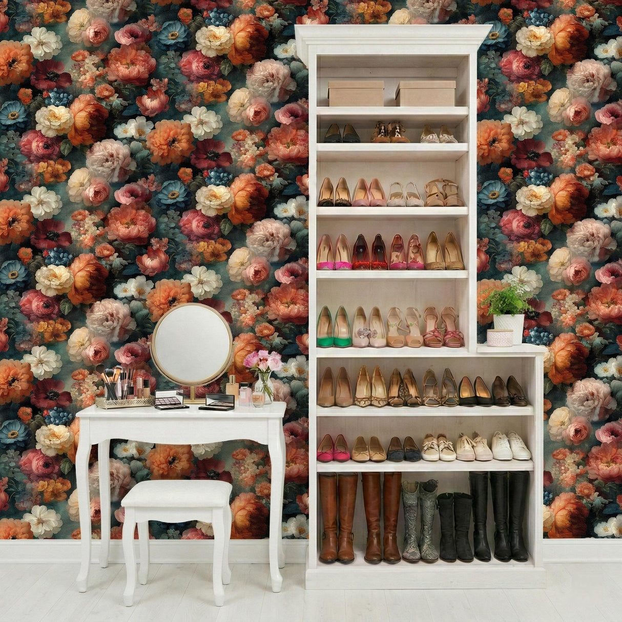 Veer Decor Moody Floral Jewel Tones Peel & Stick Wallpaper