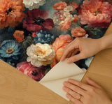 Veer Decor Moody Floral Jewel Tones Peel & Stick Wallpaper