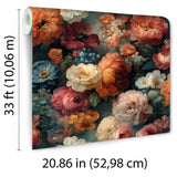 Veer Decor Moody Floral Jewel Tones Peel & Stick Wallpaper
