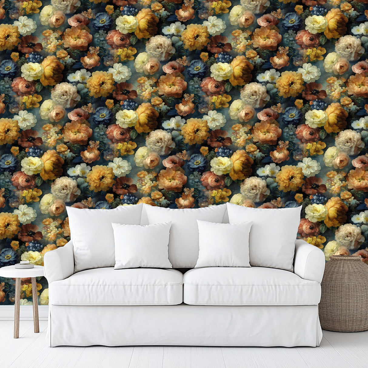 Veer Decor Moody Floral Yellow Peel & Stick Wallpaper