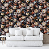 Veer Decor Floral Painting Orange Peel & Stick Wallpaper