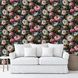 Veer Decor Floral Painting Pink Peel & Stick Wallpaper