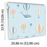 Veer Decor Celestial Sea Blue Wallpaper