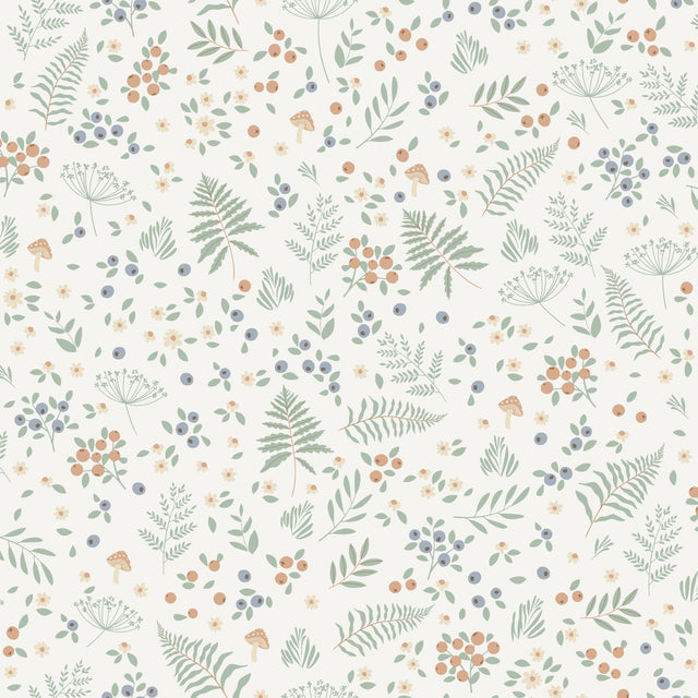 Veer Decor Bramble & Bloom Blue Wallpaper