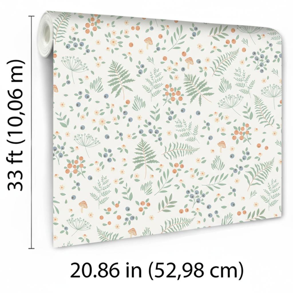 Veer Decor Bramble & Bloom Blue Wallpaper