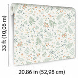 Veer Decor Bramble & Bloom Blue Wallpaper