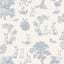 Veer Decor Cottontails Bunny Toile Blue Wallpaper