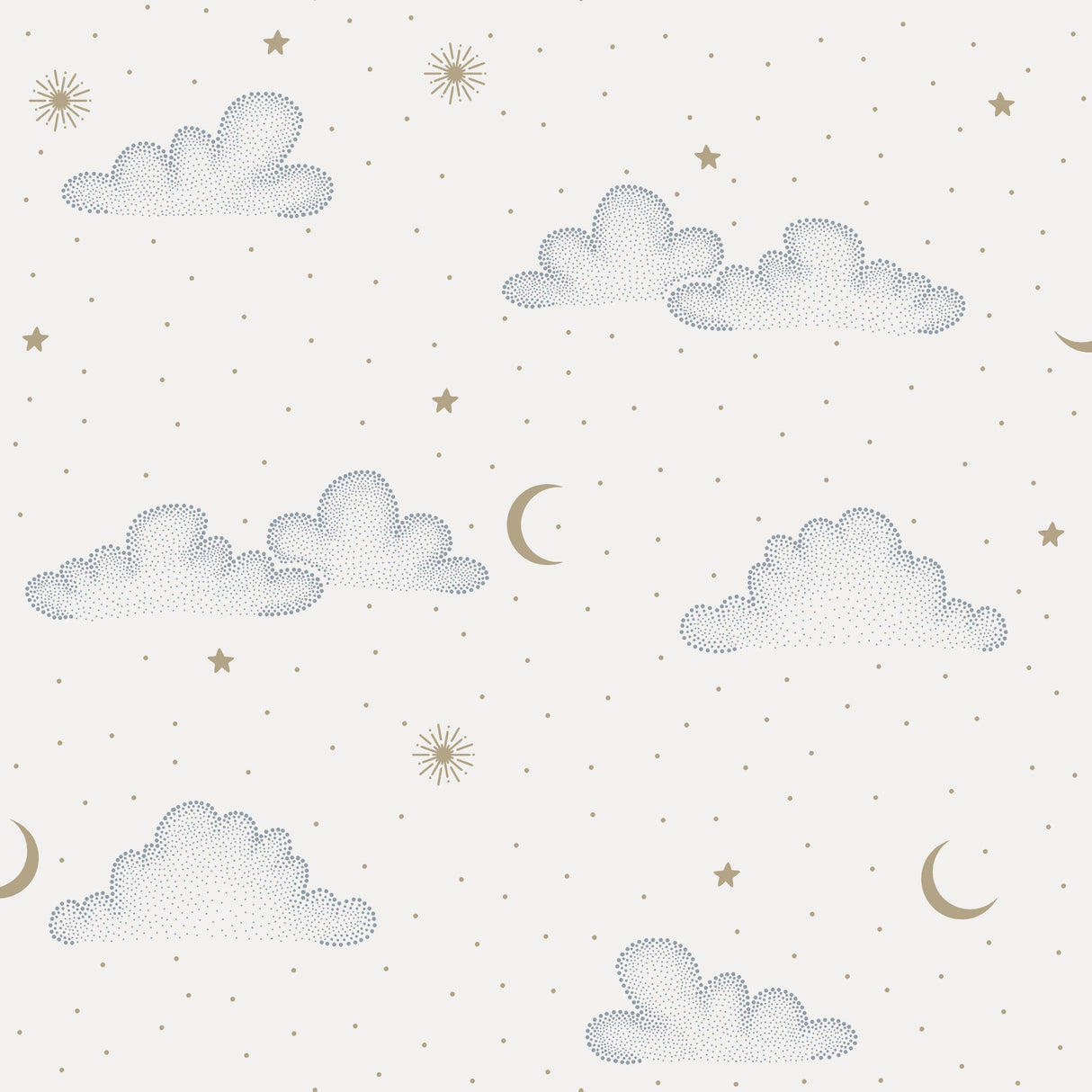 Veer Decor Moonlit Mist White Wallpaper