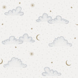 Veer Decor Moonlit Mist White Wallpaper