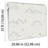 Veer Decor Moonlit Mist White Wallpaper