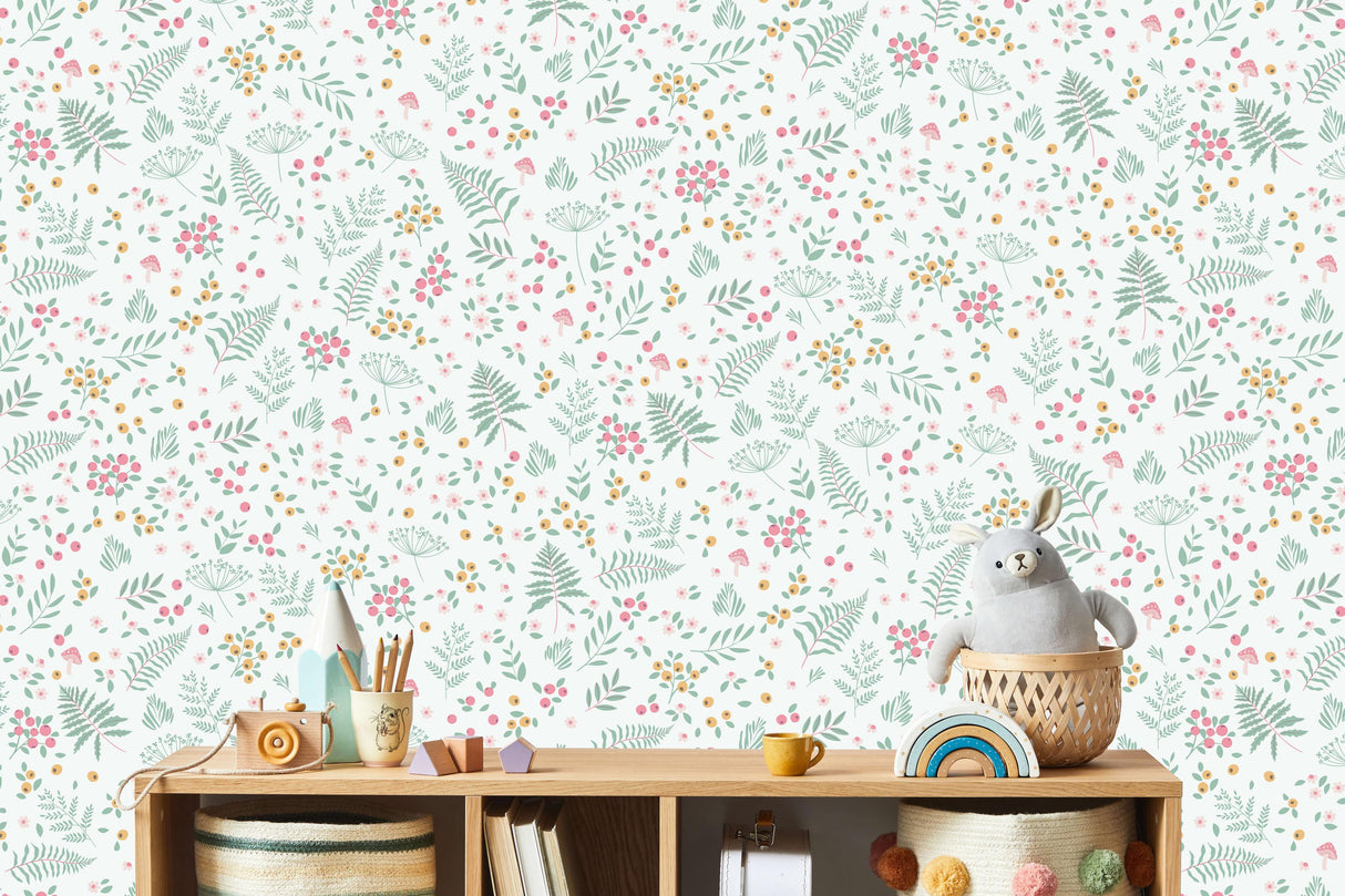Veer Decor Bramble & Bloom Pink Wallpaper