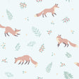 Veer Decor Fox and Fern Green Wallpaper