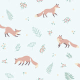 Veer Decor Fox and Fern Green Wallpaper