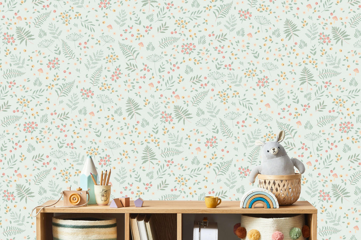 Veer Decor Bramble & Bloom Green Wallpaper