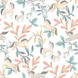 Veer Decor Enchanted Unicorns Green Wallpaper