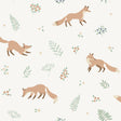 Veer Decor Fox and Fern White Wallpaper