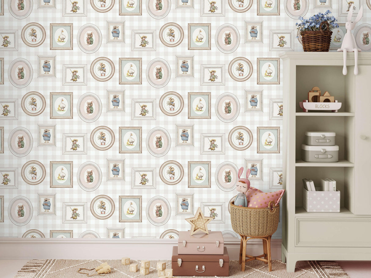 Veer Decor Woodland Gallery Beige Wallpaper