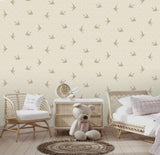 Veer Decor Sparrow Silhouettes Beige Wallpaper