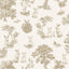 Veer Decor Cottontails Bunny Toile Beige Wallpaper