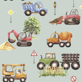 Veer Decor Little Builders Grey Wallpaper
