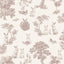 Veer Decor Cottontails Bunny Toile Red Wallpaper