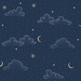 Veer Decor Moonlit Mist Navy Blue Wallpaper