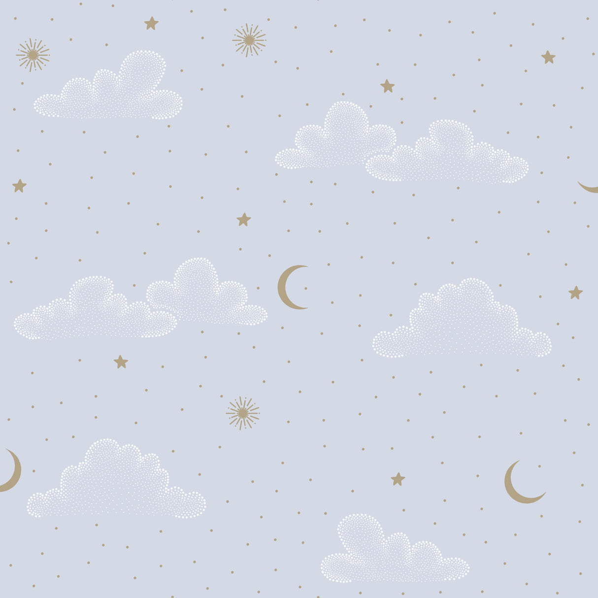 Veer Decor Moonlit Mist Blue Wallpaper