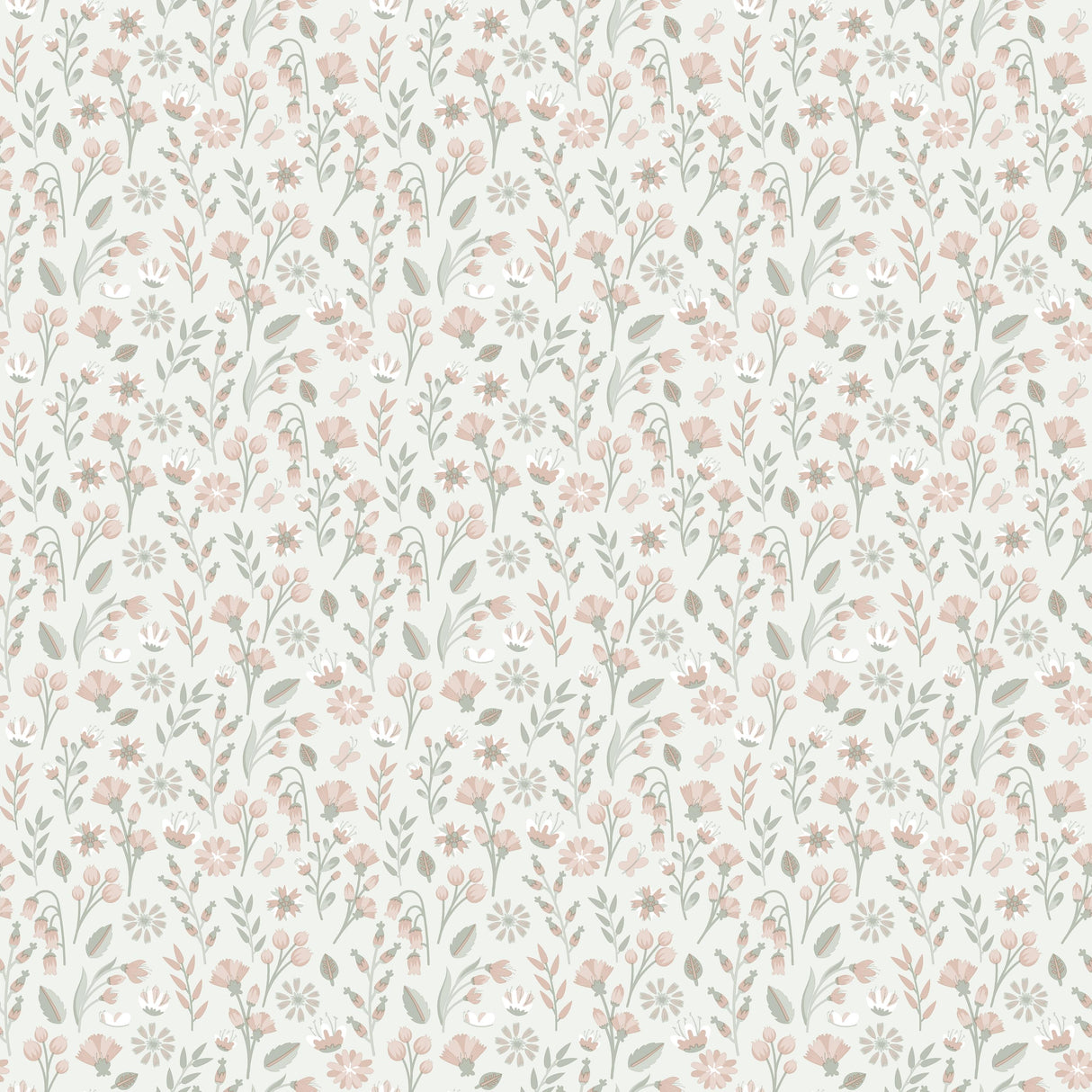 Veer Decor Blushed Meadow Green Wallpaper
