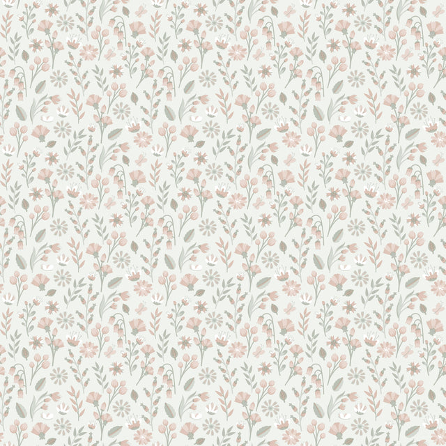 Veer Decor Blushed Meadow Green Wallpaper