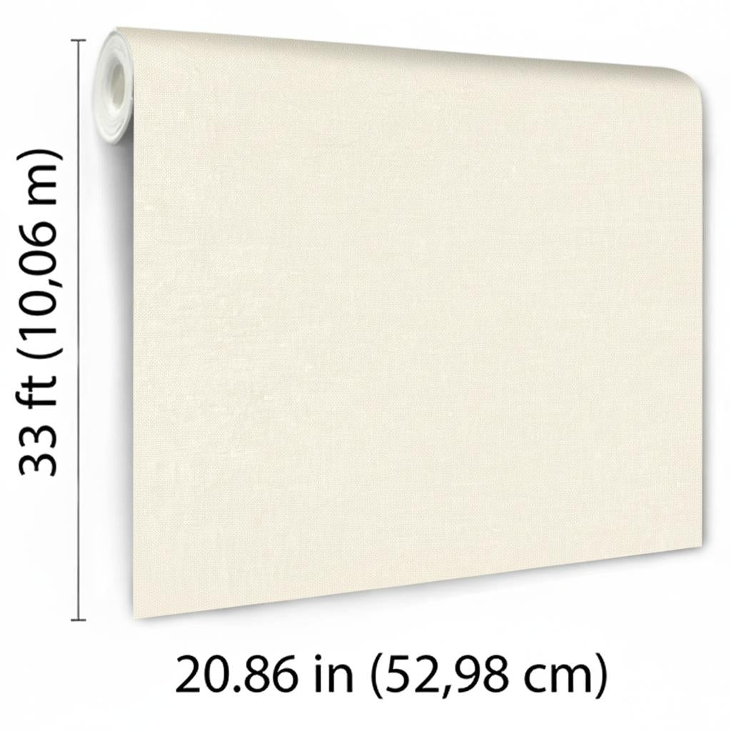 Veer Decor Faux Hemp Texture Cream Wallpaper