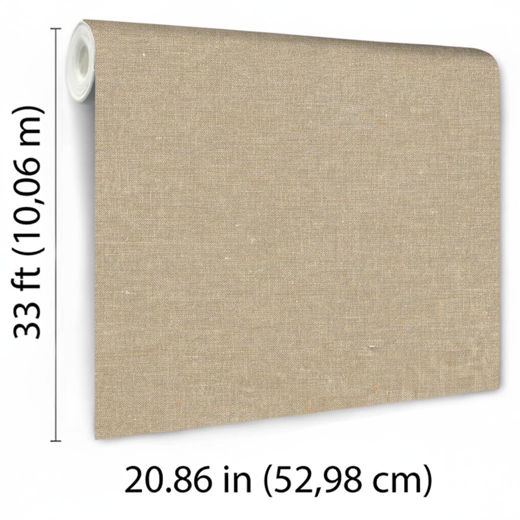 Veer Decor Faux Hemp Texture Taupe Wallpaper