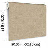 Veer Decor Faux Hemp Texture Taupe Wallpaper