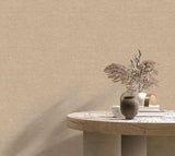 Veer Decor Faux Hemp Texture Taupe Wallpaper