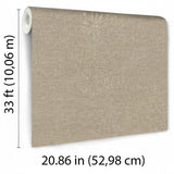 Veer Decor Faux Hemp Texture Warm Grey Wallpaper