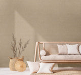 Veer Decor Faux Hemp Texture Ocher Wallpaper