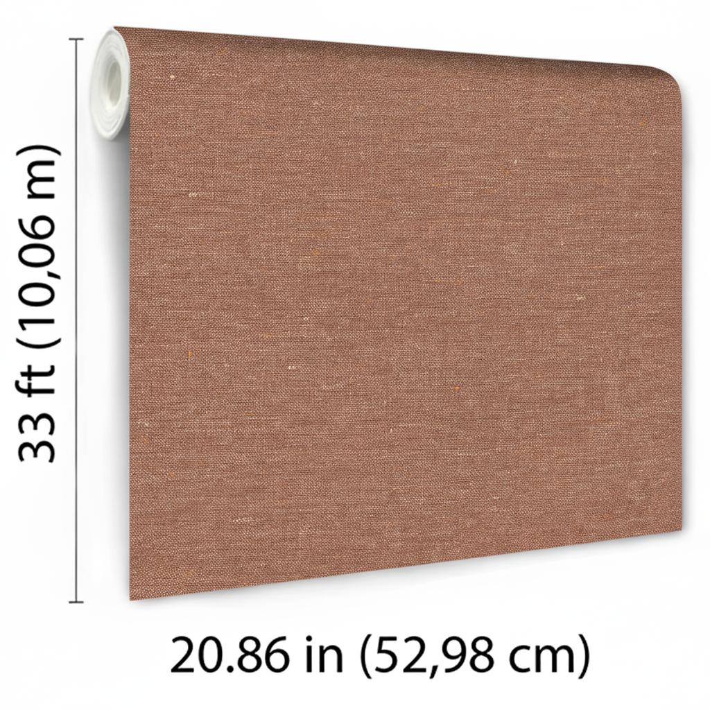 Veer Decor Faux Hemp Texture Terracotta Wallpaper