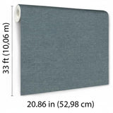 Veer Decor Faux Hemp Texture Blue Fusion Wallpaper
