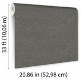 Veer Decor Faux Hemp Texture Anthracite Wallpaper