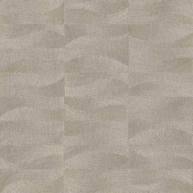 Veer Decor Terra Tide Geo Texture Warm Grey Wallpaper
