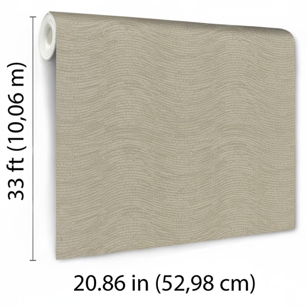 Veer Decor Terra Tide Geo Texture Warm Grey Wallpaper