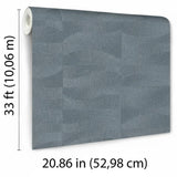 Veer Decor Terra Tide Geo Texture Blue Fusion Wallpaper