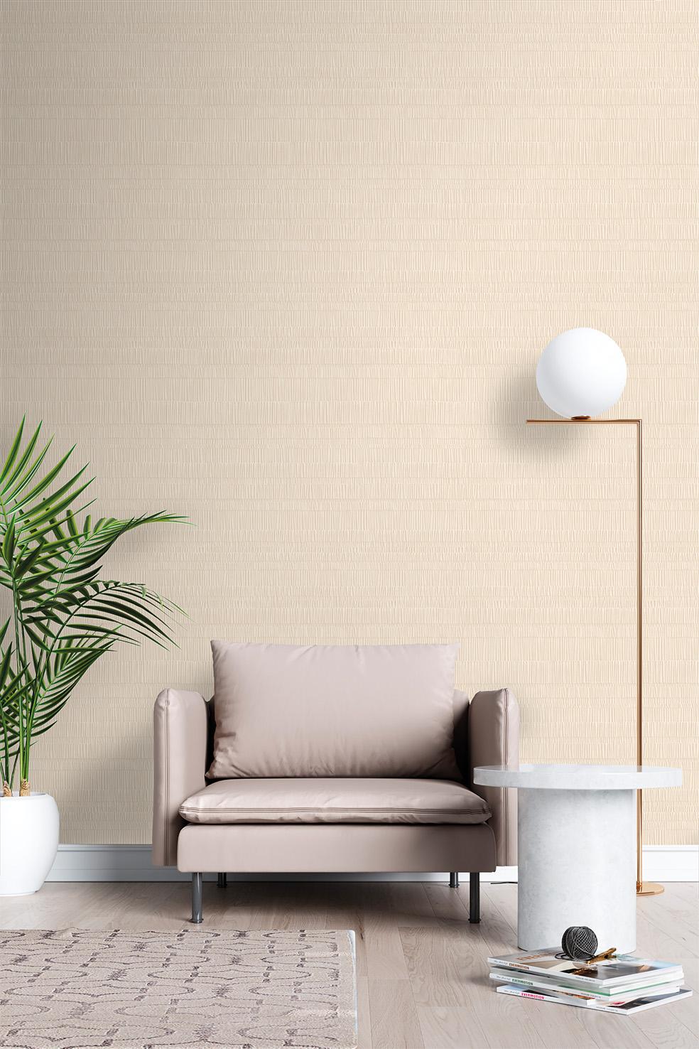 Veer Decor Pleated Origami Texture Beige Wallpaper
