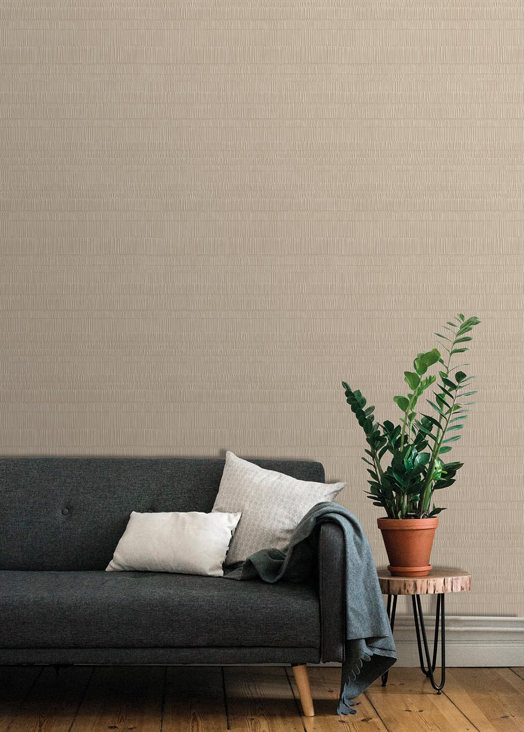 Veer Decor Pleated Origami Texture Almond Milk Wallpaper