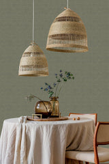Veer Decor Pleated Origami Texture Deep Green Wallpaper