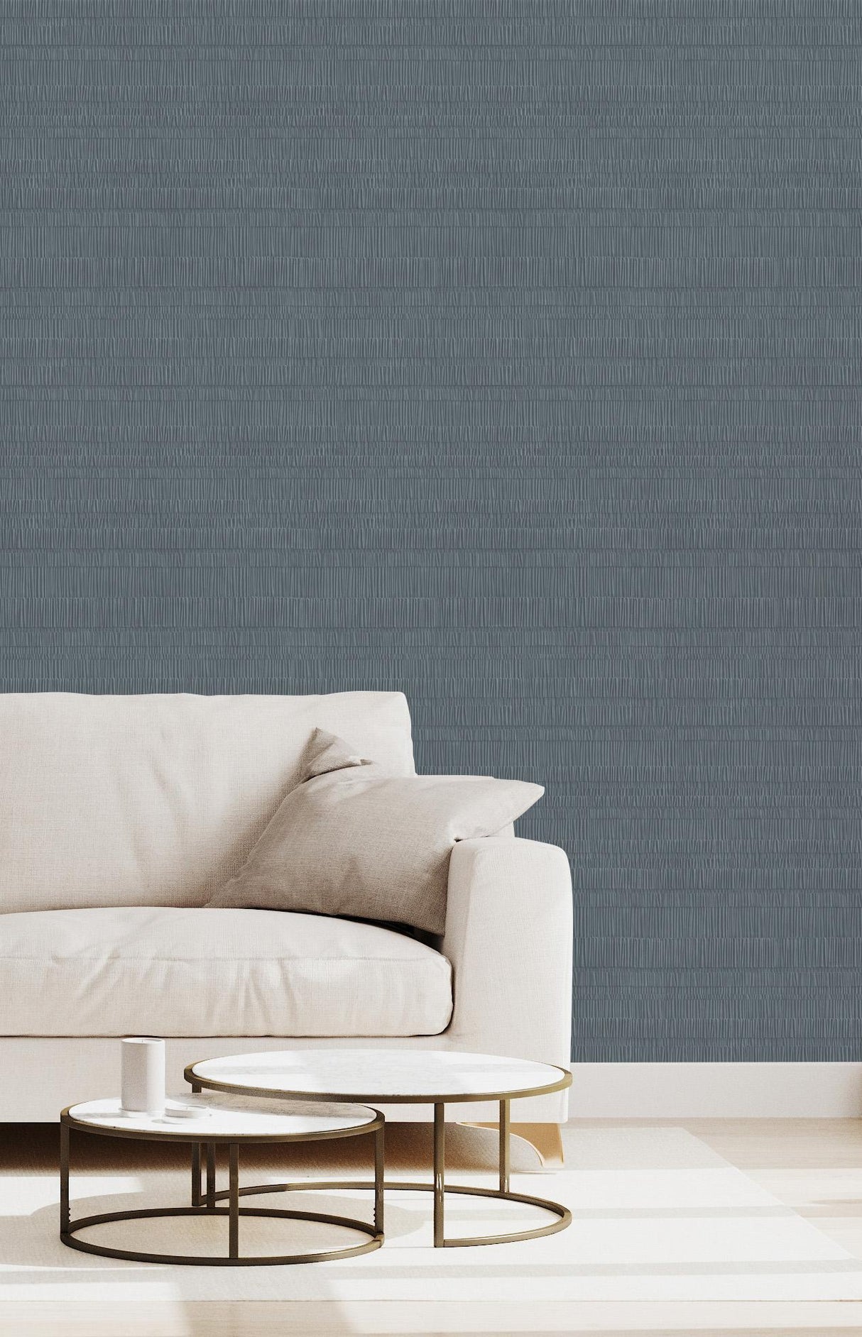 Veer Decor Pleated Origami Texture Blue Fusion Wallpaper