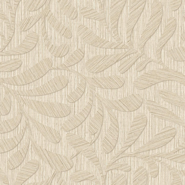 Veer Decor Carved Foliage Natural Wallpaper