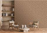 Veer Decor Carved Foliage Chestnut Wallpaper