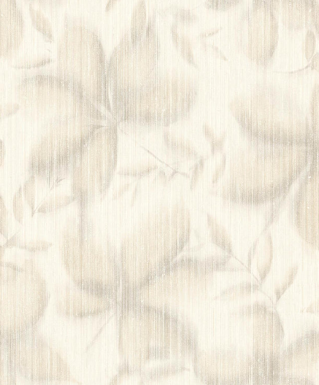 Veer Decor Vellum Leaf Cream Wallpaper