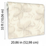 Veer Decor Vellum Leaf Cream Wallpaper