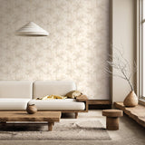 Veer Decor Vellum Leaf Cream Wallpaper